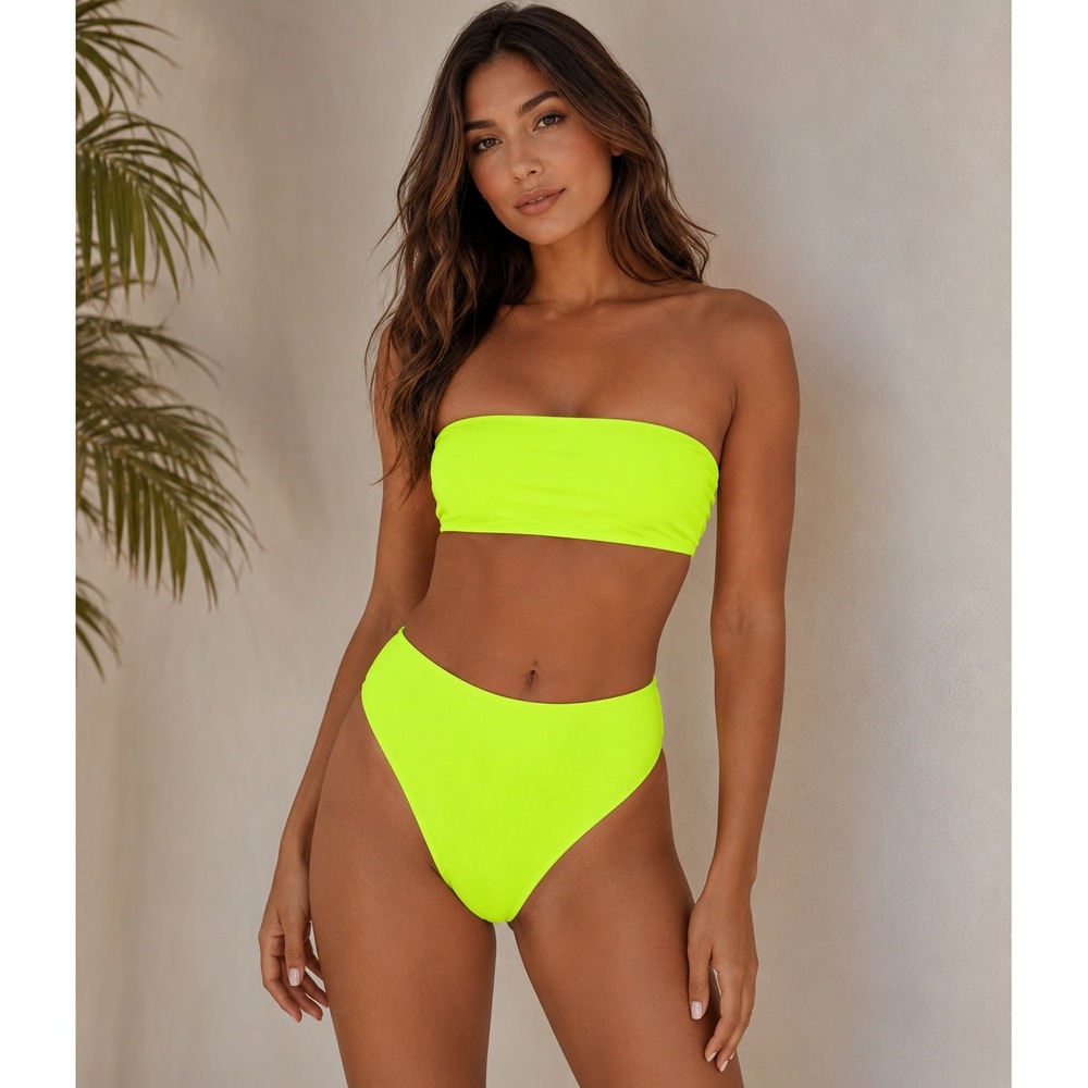 NWT Caribe Sol high-waisted bikini set a sporty  design  swimsuit size s